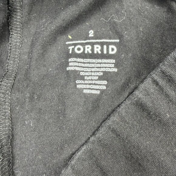 Torrid moto leggings 2 2x black mesh - Picture 9 of 9